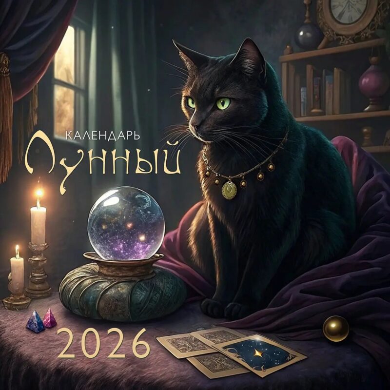 Календарь 2026г 300*290 "Лунный календарь" настенный, на скрепке