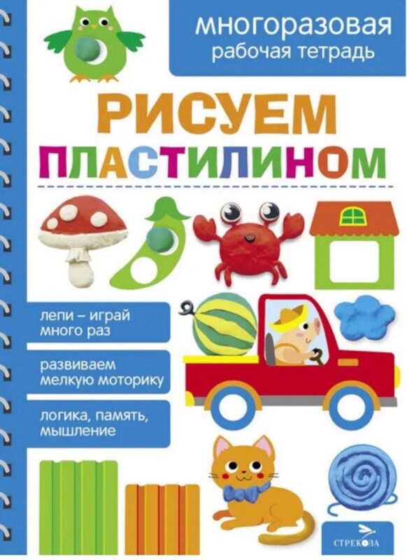 Рисуем пластилином. Многоразовая рабочая тетрадь