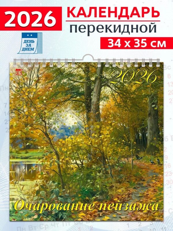 Календарь 2026г 350*340 «Очарование пейзажа» настенный, на спирали