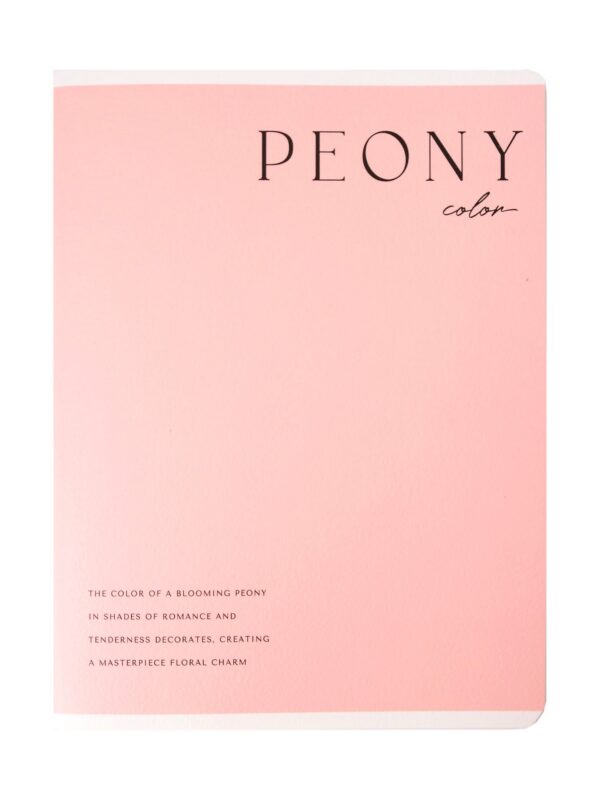 Тетрадь 48л кл. "Peony", розовый, карт.обл., микротекстурирование, ламинация, скрепка