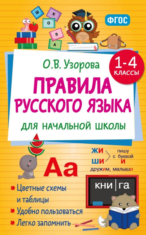 Правила русского языка для начальной школы. 1-4 классы