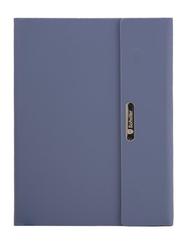 Книга для записей А5, 100 листов в клетку, на магните, синяя, Schiller