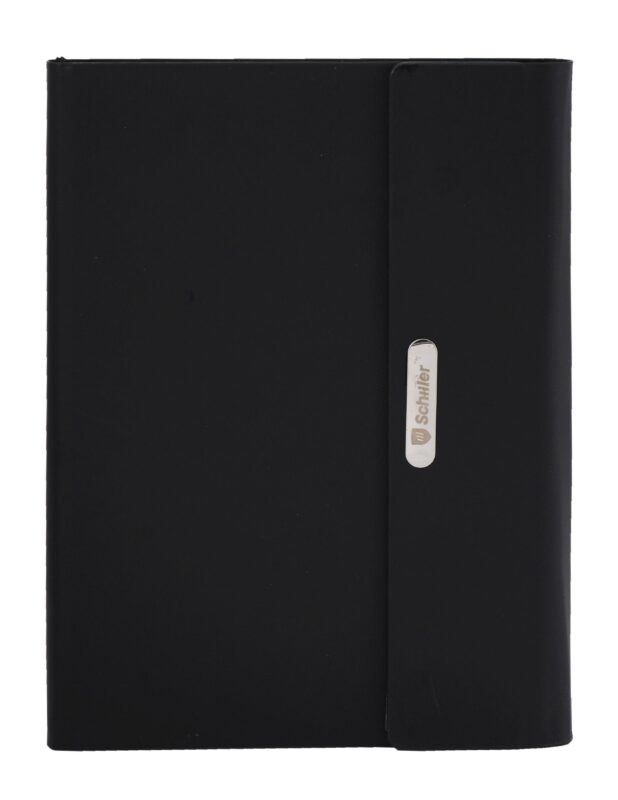 Книга для записей А5, 100 листов в клетку, на магните, синяя, Schiller