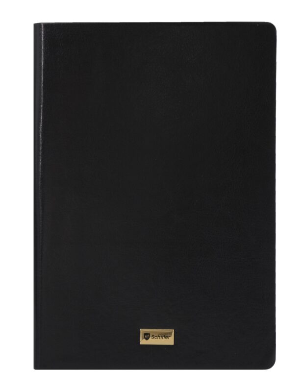 Книга для записей А5, 96 листов, нелинованная/в линейку, черная, Schiller