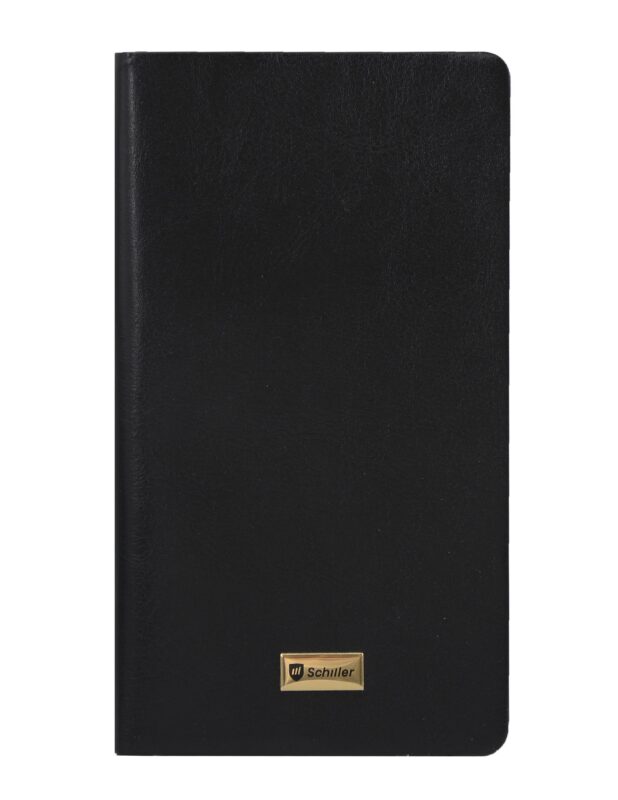 Записная книжка А6+ 96 листов, нелинованная/линейка, черная, Schiller