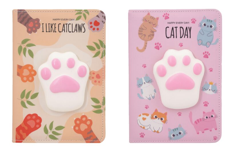 Книга для записей А5 лин. "Лапка", ассорти