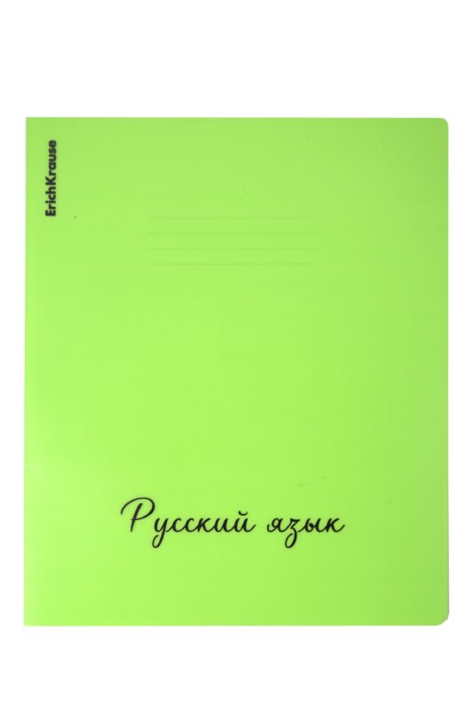 Тетрадь 48л лин. ТЕМА "Neon. Русский язык" пласт.обл., ассорти, ErichKrause