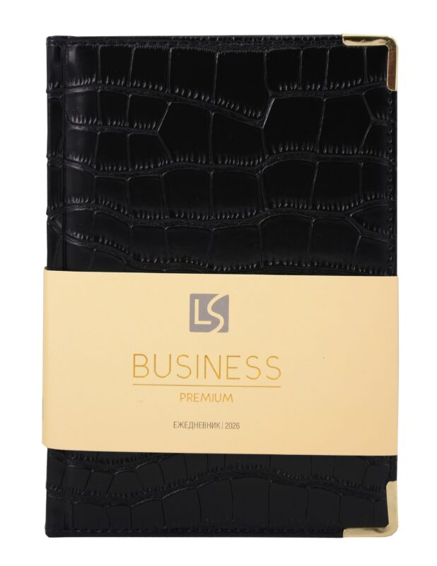 Ежедневник датированный 2026 год, А5, 176 листов, "Business Premium. Impact", черный