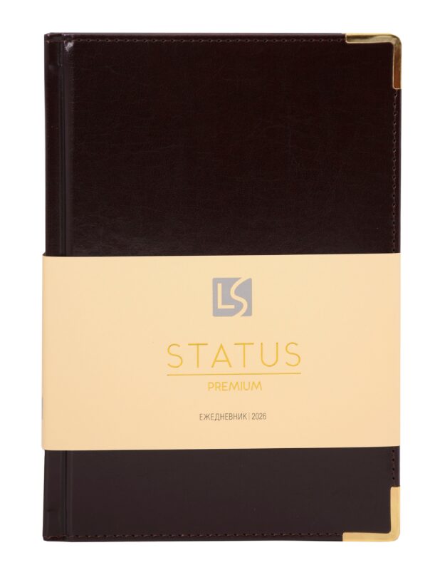 Ежедневник датированный 2026 год, А5, 176 листов, "Status", вишневый