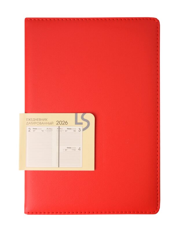 Ежедневник датированный 2026 год, А5, 176 листов, "Maple", красный