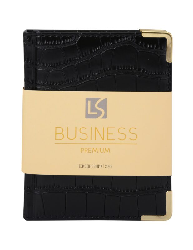 Ежедневник датированный 2026 год, А6, 176 листов, "Business Premium. Impact", черный