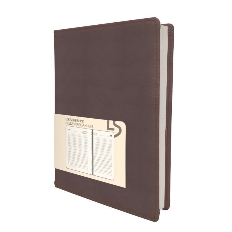 Ежедневник недат. А5 136л "MAPLE" серо-фиолетовый, 7Б, иск.кожа, обл.поролон, тв.переплет, тонир.блок, скругл.углы, ляссе, инд.уп