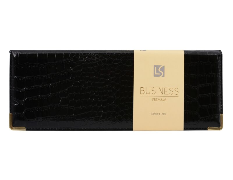 Планинг датированный 2026 год, 56 листов "Business Premium. Grand croco", черный, искусственная кожа