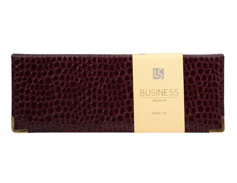 Планинг датированный 2026 год, 56 листов "Business Premium. Lizard", бордо, искусственная кожа