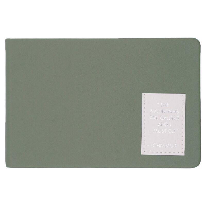 Еженедельник недат. 64л 160х105 "NUANCES" эвкалипт, 7Б, иск.кожа, тв.переплет, тонир.блок, нашивка с тисн.фольгой, скругл.углы, ляссе, инд.уп