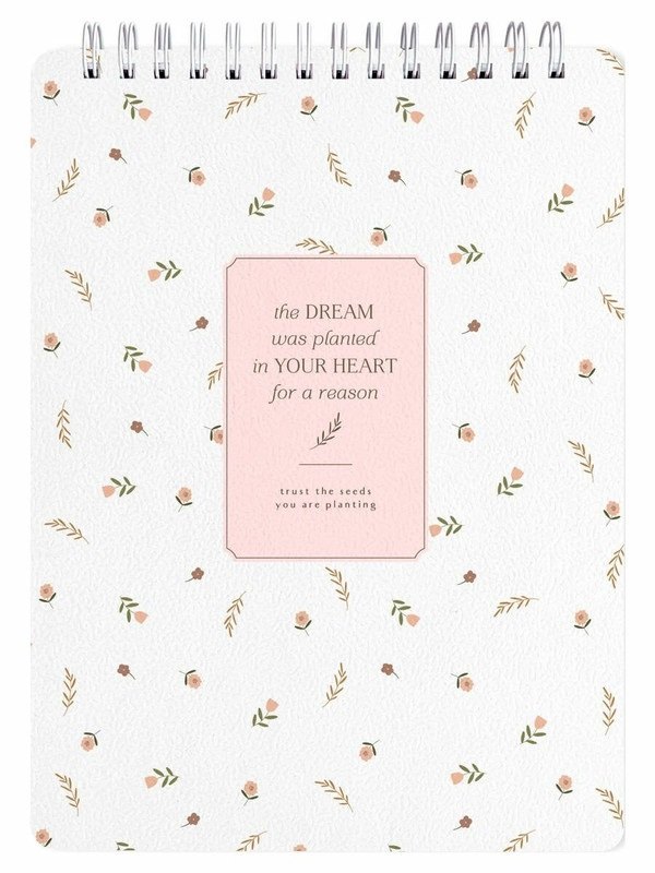 Блокнот А5 80л кл. "April", белый, карт.обл., спираль, микротекстурирование, ламинация