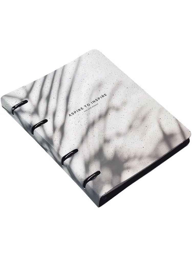 Тетрадь 120л кл. "Sence", тень, на кольцах, мел.картон, ламинация