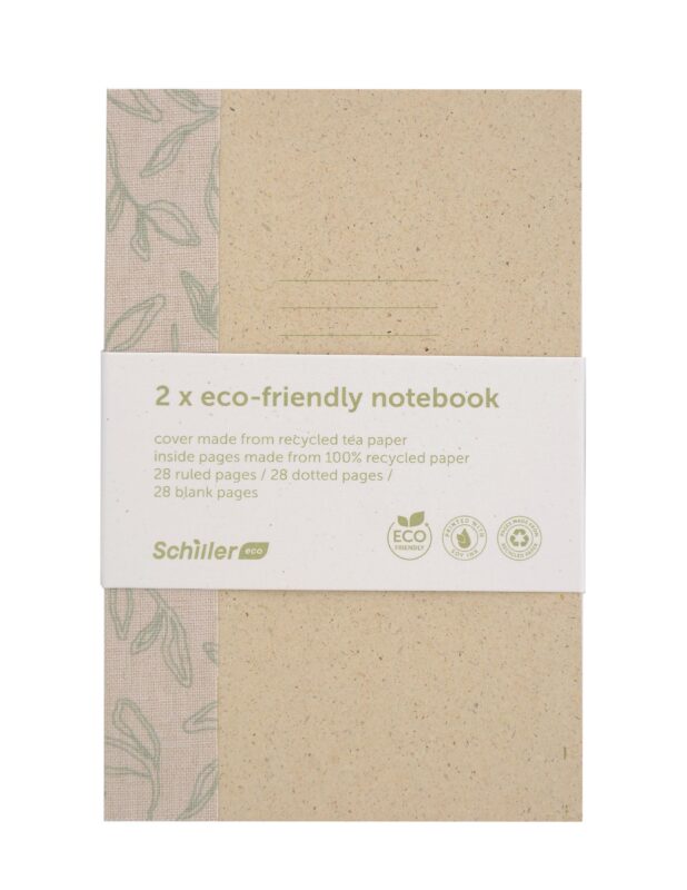 Записная книжка А6 28л кл. 02шт "ECO" сшивка, Schiller