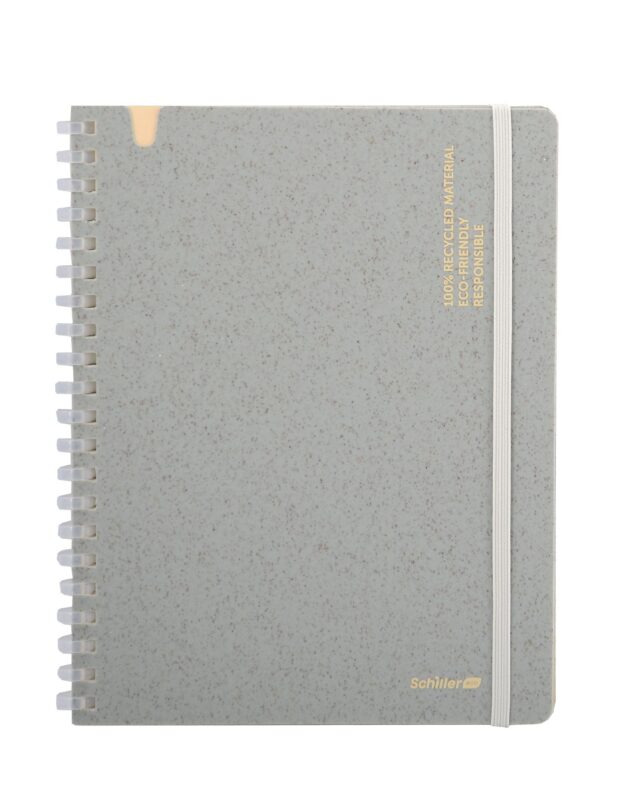 Тетрадь B6 70л кл. "ECO" на спирали, ассорти, Schiller