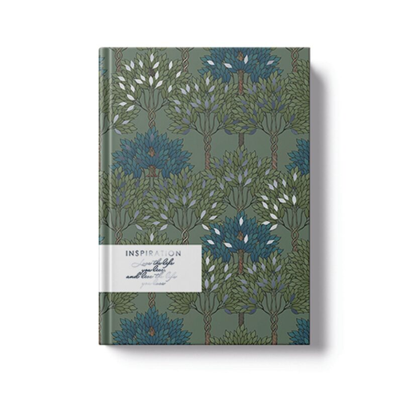 Книга для записей А5 128л кл. "ГРЕЗЫ. Безмятежность" интегр.переплет, ламинация Soft Touch, тисн. Фольгой "Голография", офсет