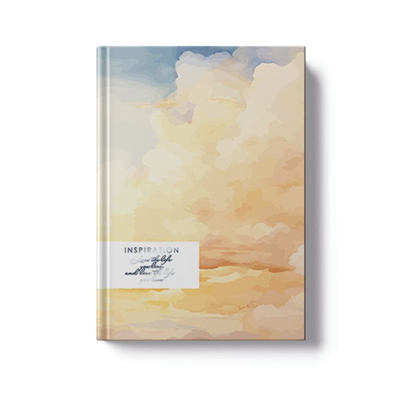 Книга для записей А5 128л кл. "ГРЕЗЫ. О полете" интегр.переплет, ламинация Soft Touch, тисн. Фольгой "Голография", офсет