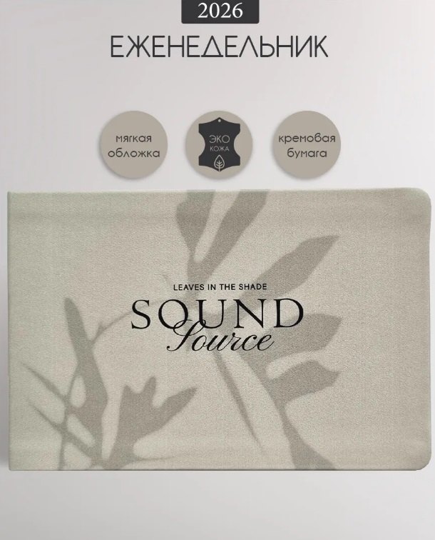 Еженедельник датированный 2026 год, А6, 64 листа, 160x105 мм "Shadow", серый