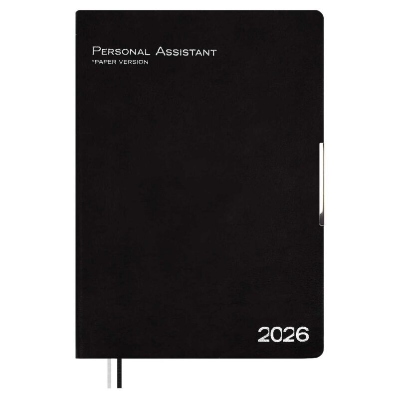 Ежедневник датированный 2026 год, А4, 120 листов, "Шеврет глосс", черный, Escalada
