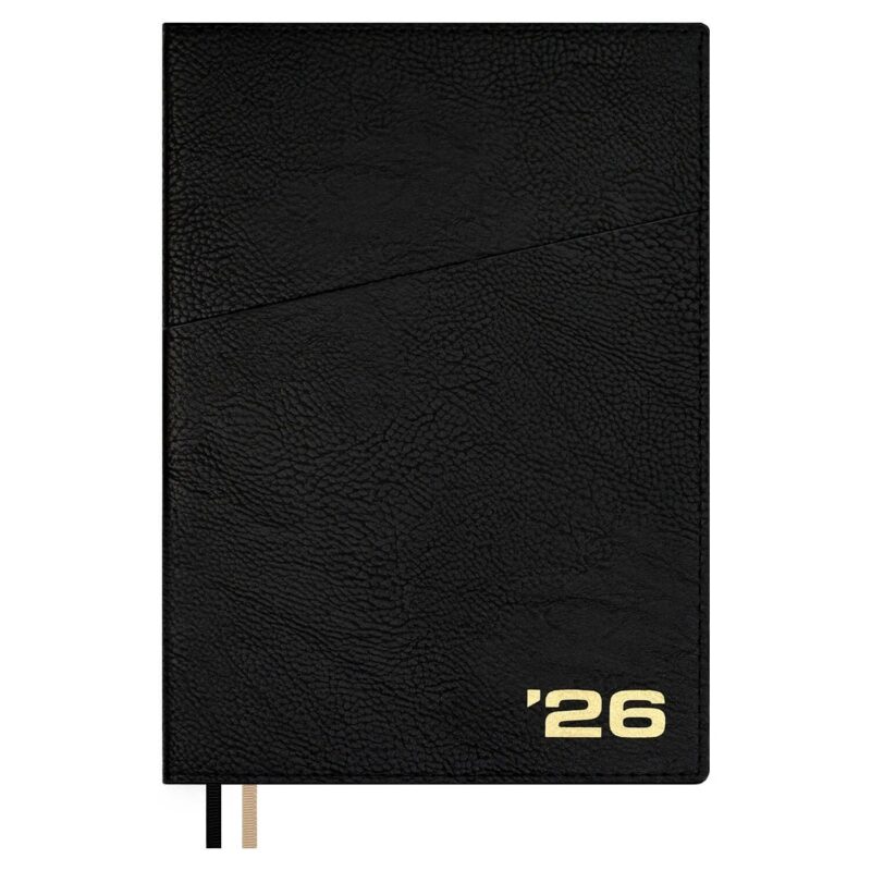 Ежедневник датированный 2026 год, А5+, 176 листов, "Шеврет", коричневый, внутренний блок в клетку