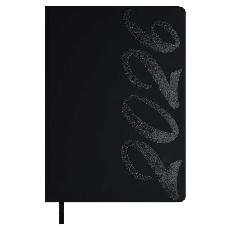 Ежедневник датированный 2026 год, А5, 176 листов, "Софт-тач", черный