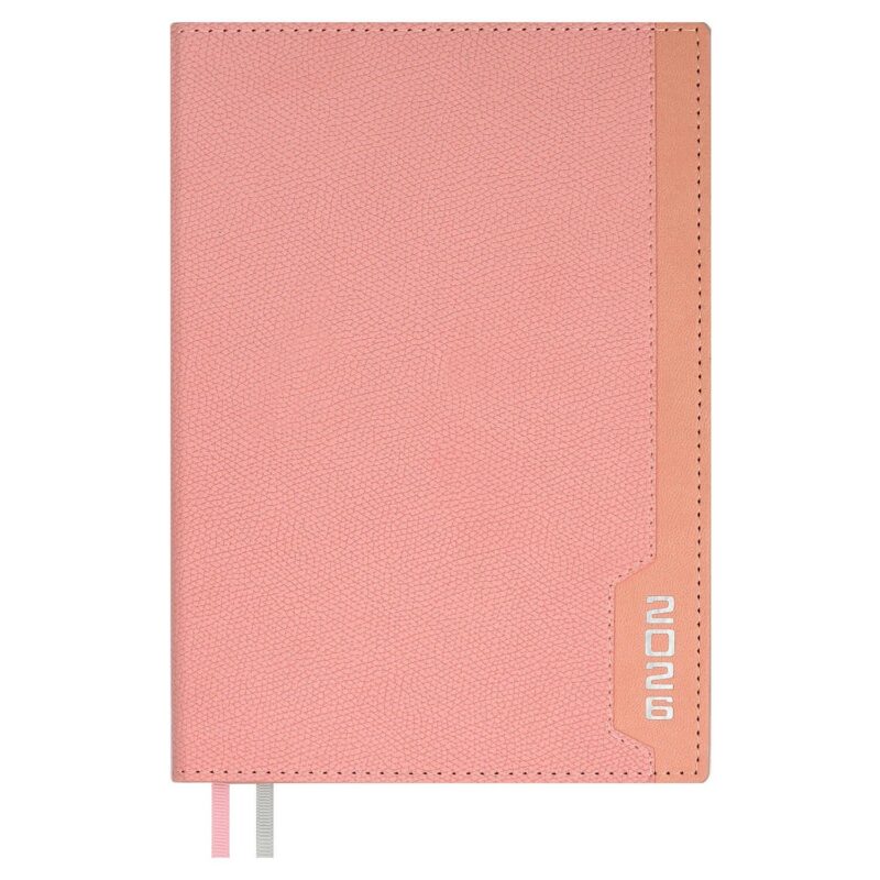 Еженедельник датированный 2026 год, А5, 176 листов "Джут", розовый