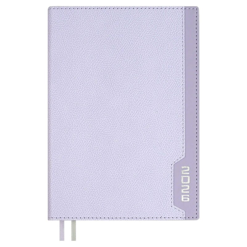 Еженедельник датированный 2026 год, А5, 176 листов "Джут", сиреневый