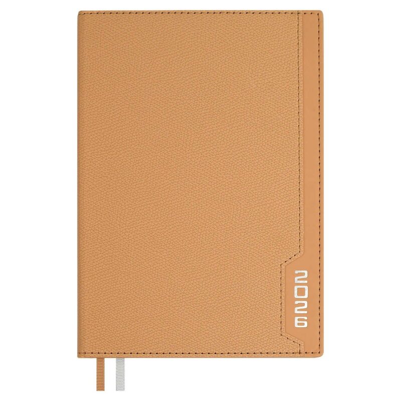 Еженедельник датированный 2026 год, А5, 176 листов "Джут", бежевый