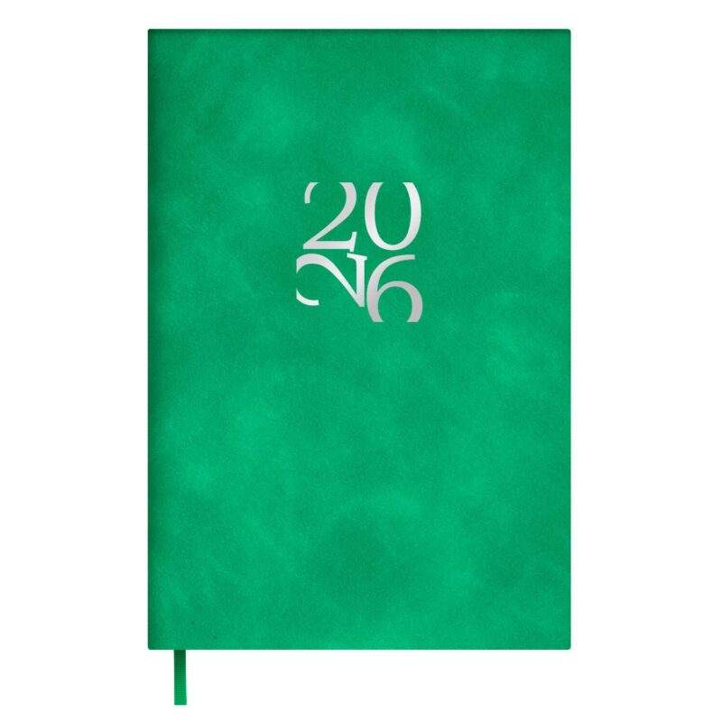 Ежедневник датированный 2026 год, А6, 120 листов, "Бейбискин", зеленый