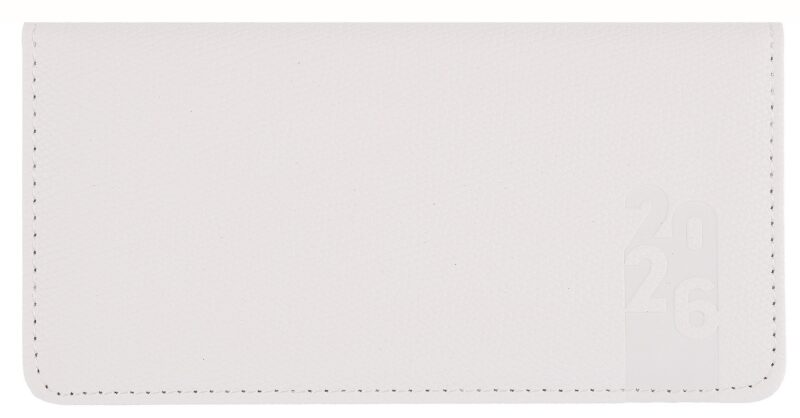 Планинг датированный 2026 год, 64 листа, 170х88 мм "Джут", белый, кожзам