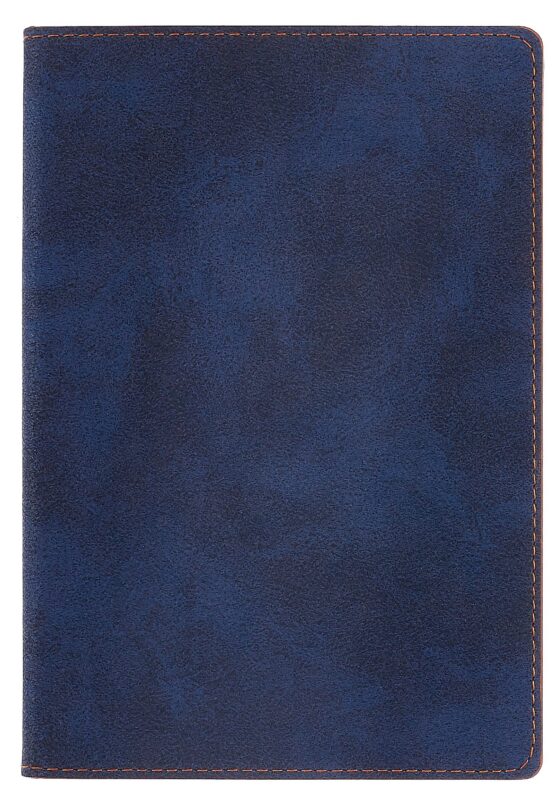 Ежедневник полудат. А5 192л "Тиволи делавэ" синий, кожзам, тв. переплет, обстрочка, офсет, закругл.углы, справ.мат-лы, 2 ляссе, инд.уп