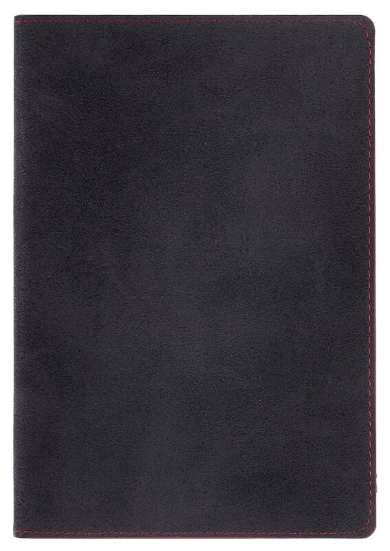 Ежедневник полудат. А5 192л "Тиволи делавэ" черный, кожзам, тв. переплет, обстрочка, офсет, закругл.углы, справ.мат-лы, 2 ляссе, инд.уп
