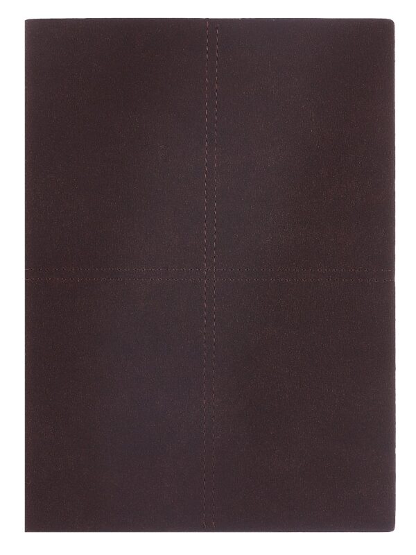 Ежедневник недат. А5+ 160л "Нубук" коричневый, кожзам, мягк.переплет, тонир.блок, блинт.тиснение, справ.мат-лы, 2 ляссе, инд.уп