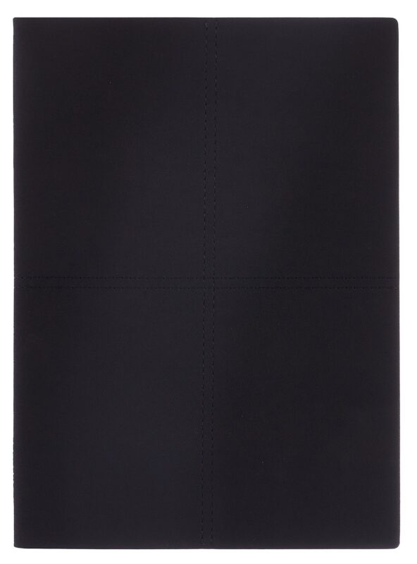 Ежедневник недат. А5+ 160л "Нубук" черный, кожзам, мягк.переплет, тонир.блок, блинт.тиснение, справ.мат-лы, 2 ляссе, инд.уп