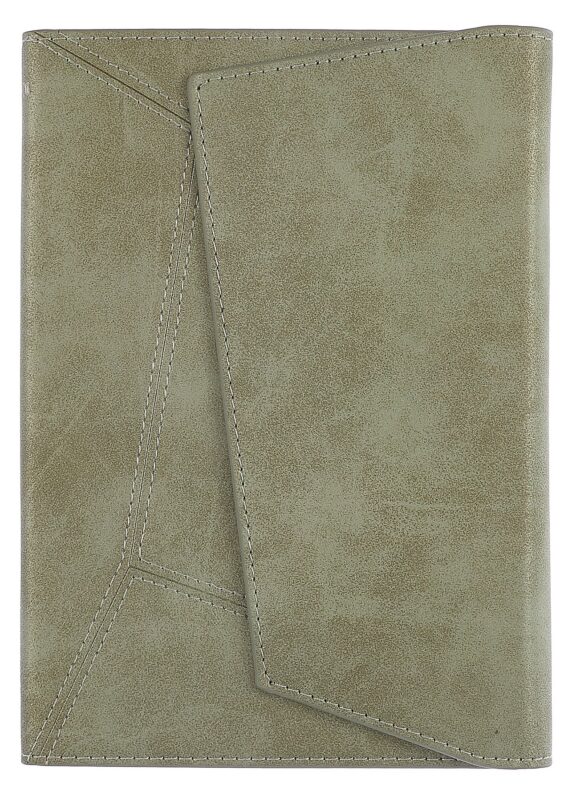 Ежедневник недат. А5 120л "Спилок металлик" зеленый, кожзам, тв. переплет, зеркало и пилка на оборотн.стороне магнит.клапана, петля для ручки, закругл.углы, офсет, ляссе, подар.карт.коробка с ПВХ-крышкой