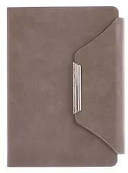 Ежедневник недатированный А5 160 листов "Спилок делавэ" серо-коричневый, кожзам, твердый переплет