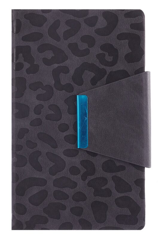 Ежедневник недат. А5 160л "Винченцо" серый, кожзам, тв.переплет, металл.шильд, блинт.тиснение, офсет, справ.мат-лы, закругл.углы, ляссе, инд.уп