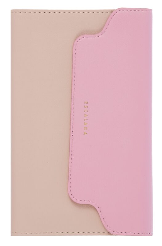 Ежедневник недат. А6+ 120л "Плезир" беж. и розовый, кожзам, тв.переплет, тисн.фольгой, закругл.углы, офсет, справ.мат-лы, ляссе, инд.уп