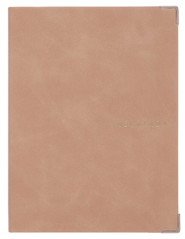 Ежедневник недат. А6+ 160л "Анро" коричневый, кожзам, интегр.переплет, тисн.фольгой, металл.уголки, закругл.углы, офсет, справ.мат-лы, ляссе, инд.уп