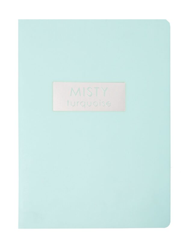 Тетрадь 48л кл. "Misty Turquoise" мел.картон, печ.пантон, ламинация soft touch