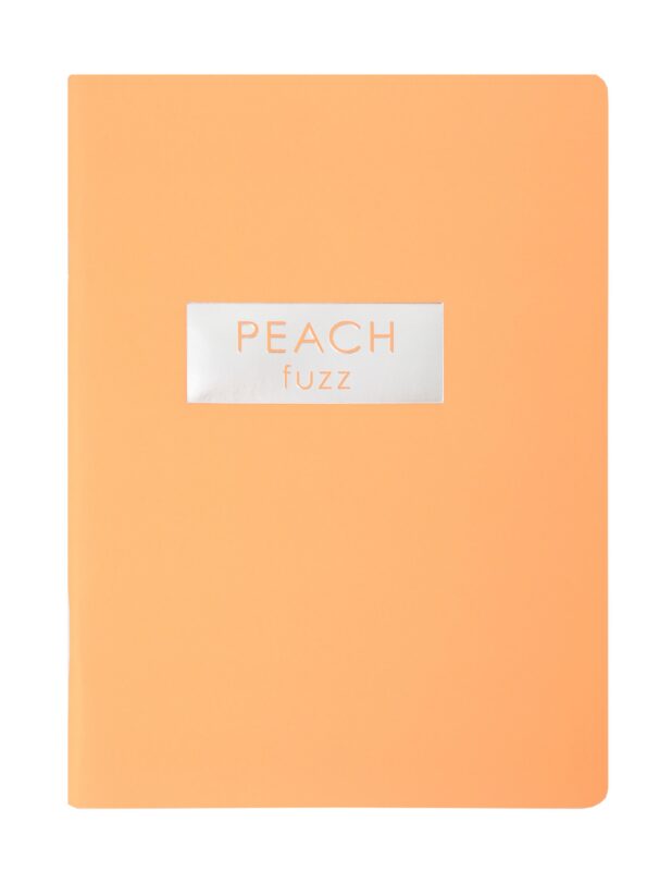 Тетрадь 48л кл. "Peach Fuzz" мел.картон, печ.пантон, ламинация soft touch