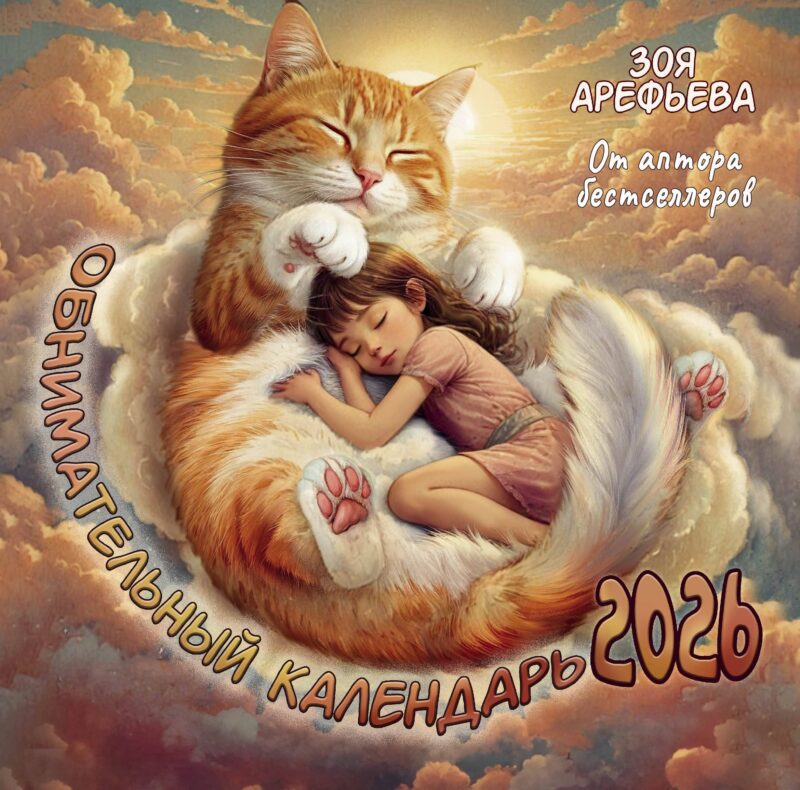 Календарь 2026г 290*290 "Обнимательный календарь. От автора бестселлеров. Зоя Арефьева" настенный, на скрепке