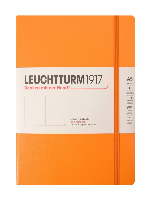 Книга для записей A5, 126 листов, нелинованная "Rising Colours", твердая обложка, восходящее солнце, Leuchtturm1917