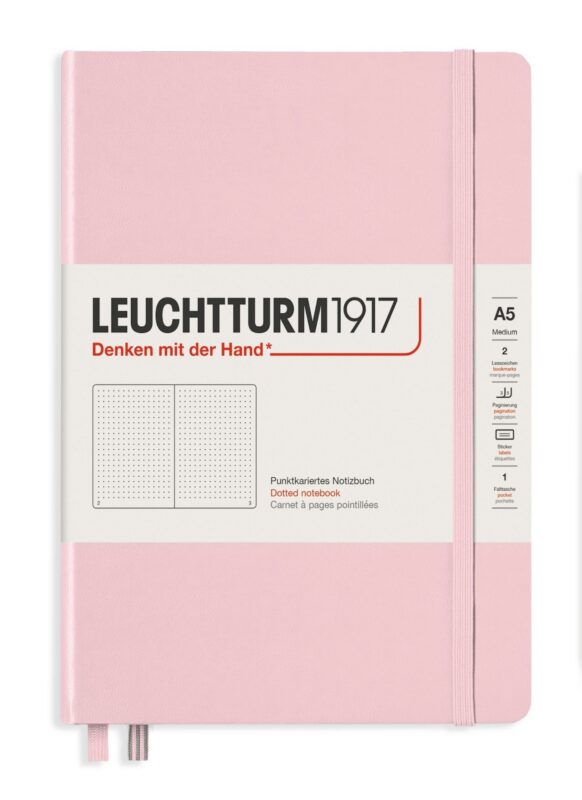 Книга для записей A5, 125 листов в точку "Classic", твердая обложка, пудровый, Leuchtturm1917