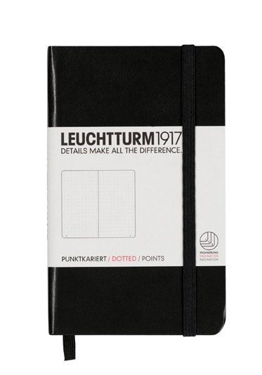 Записная книжка A6, 93 листа в точку "Classic", твердая обложка, черный, Leuchtturm1917