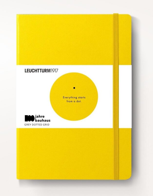 Книга для записей A5, 125 листов в точку "Bauhaus Edition", твердая обложка, лимонный, Leuchtturm1917